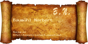 Baumöhl Norbert névjegykártya